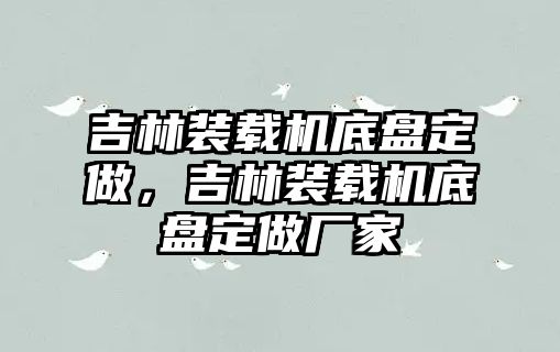 吉林裝載機底盤定做，吉林裝載機底盤定做廠家