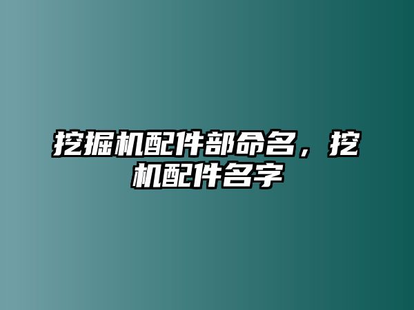 挖掘機(jī)配件部命名，挖機(jī)配件名字