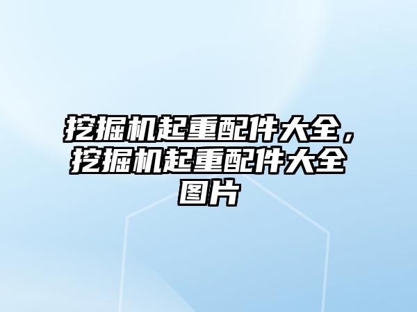 挖掘機起重配件大全，挖掘機起重配件大全圖片