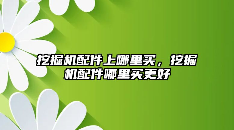 挖掘機配件上哪里買，挖掘機配件哪里買更好