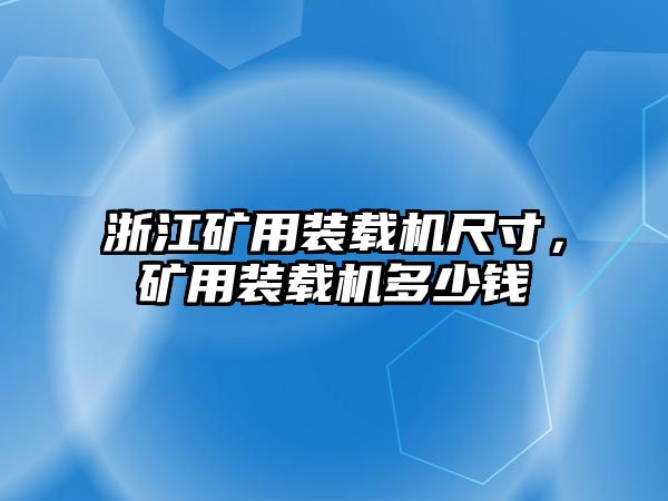 浙江礦用裝載機尺寸，礦用裝載機多少錢