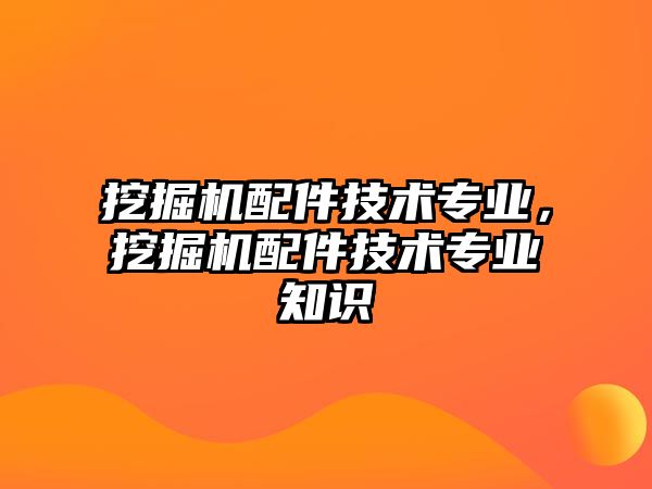 挖掘機(jī)配件技術(shù)專業(yè)，挖掘機(jī)配件技術(shù)專業(yè)知識(shí)