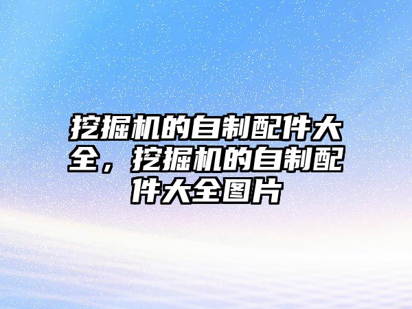 挖掘機的自制配件大全，挖掘機的自制配件大全圖片