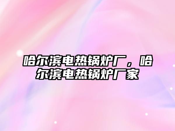 哈爾濱電熱鍋爐廠，哈爾濱電熱鍋爐廠家