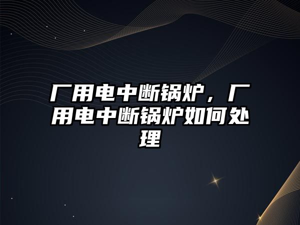 廠用電中斷鍋爐，廠用電中斷鍋爐如何處理