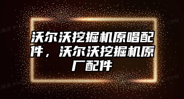 沃爾沃挖掘機原唱配件，沃爾沃挖掘機原廠配件