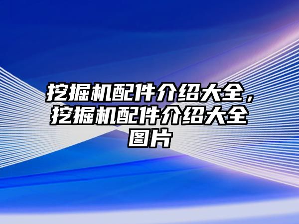 挖掘機配件介紹大全，挖掘機配件介紹大全圖片