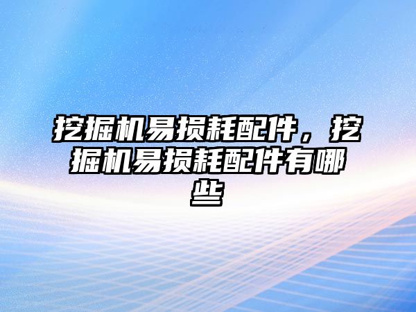 挖掘機易損耗配件，挖掘機易損耗配件有哪些