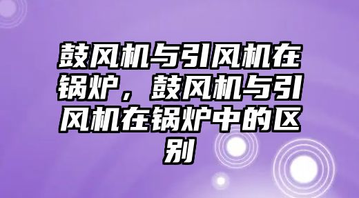 鼓風(fēng)機(jī)與引風(fēng)機(jī)在鍋爐，鼓風(fēng)機(jī)與引風(fēng)機(jī)在鍋爐中的區(qū)別