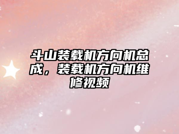 斗山裝載機方向機總成，裝載機方向機維修視頻