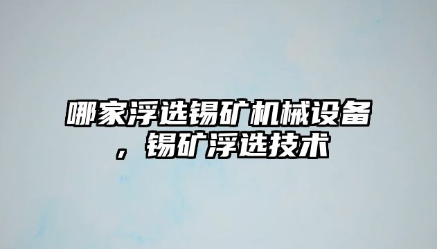 哪家浮選錫礦機(jī)械設(shè)備，錫礦浮選技術(shù)