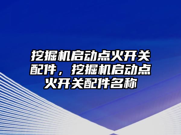 挖掘機啟動點火開關配件，挖掘機啟動點火開關配件名稱