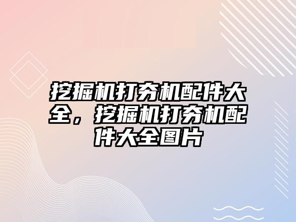 挖掘機打夯機配件大全，挖掘機打夯機配件大全圖片