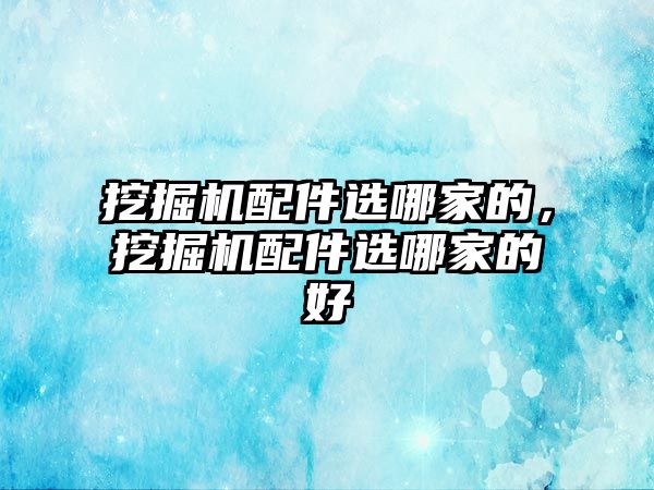 挖掘機(jī)配件選哪家的，挖掘機(jī)配件選哪家的好