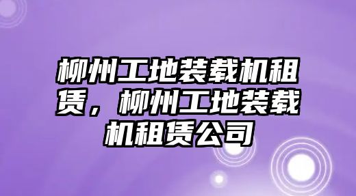 柳州工地裝載機(jī)租賃，柳州工地裝載機(jī)租賃公司