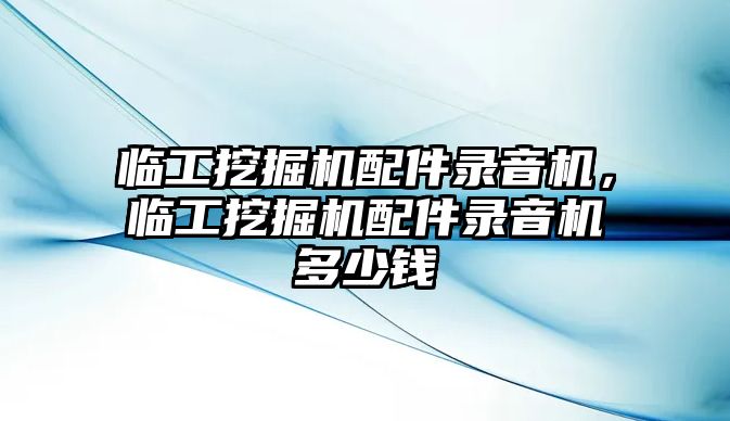 臨工挖掘機(jī)配件錄音機(jī)，臨工挖掘機(jī)配件錄音機(jī)多少錢