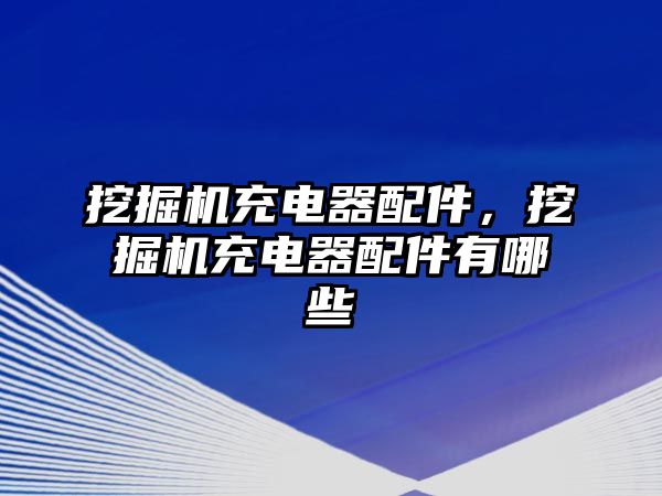 挖掘機(jī)充電器配件，挖掘機(jī)充電器配件有哪些