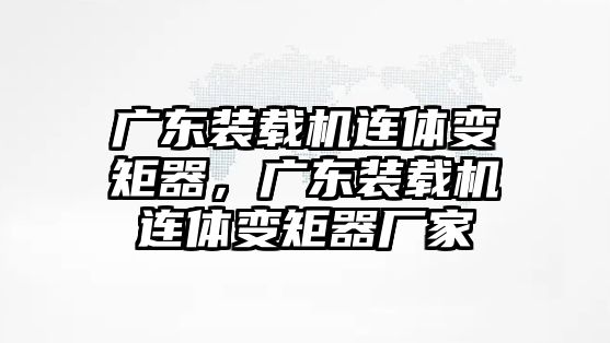 廣東裝載機(jī)連體變矩器，廣東裝載機(jī)連體變矩器廠家