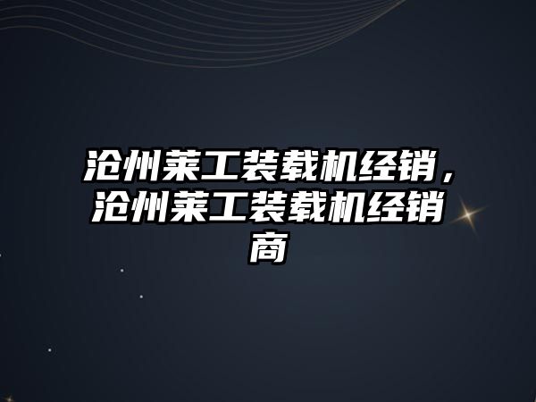 滄州萊工裝載機經(jīng)銷，滄州萊工裝載機經(jīng)銷商