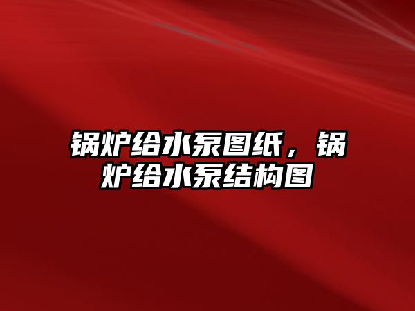 鍋爐給水泵圖紙，鍋爐給水泵結(jié)構(gòu)圖