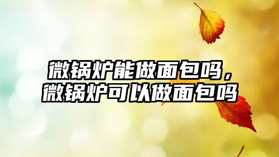 微鍋爐能做面包嗎，微鍋爐可以做面包嗎