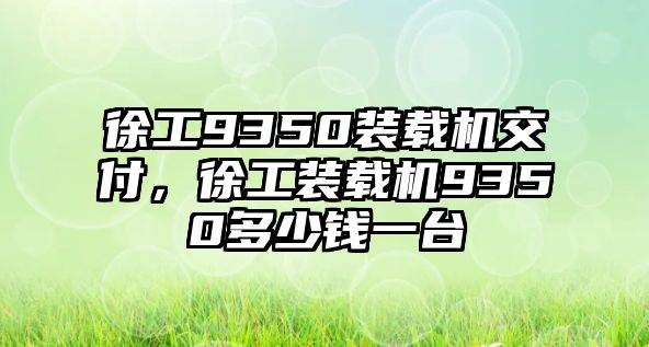 徐工9350裝載機交付，徐工裝載機9350多少錢一臺