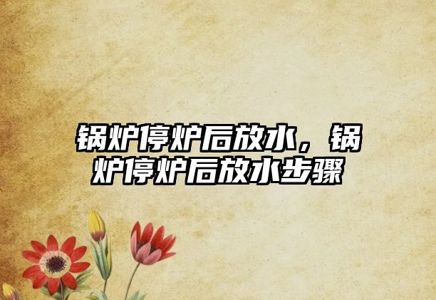 鍋爐停爐后放水，鍋爐停爐后放水步驟