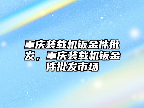 重慶裝載機鈑金件批發(fā)，重慶裝載機鈑金件批發(fā)市場