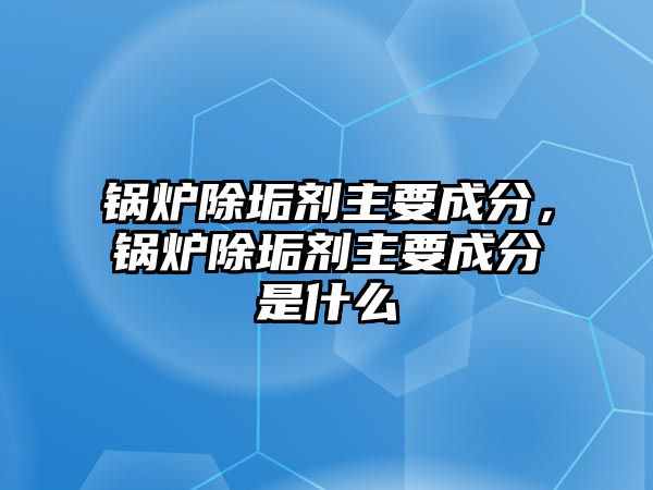 鍋爐除垢劑主要成分，鍋爐除垢劑主要成分是什么