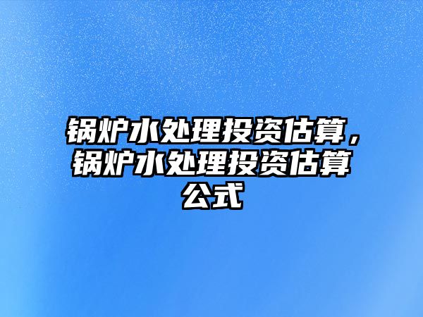 鍋爐水處理投資估算，鍋爐水處理投資估算公式