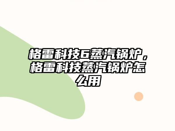 格雷科技6蒸汽鍋爐，格雷科技蒸汽鍋爐怎么用