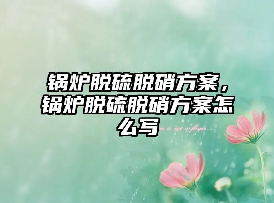 鍋爐脫硫脫硝方案，鍋爐脫硫脫硝方案怎么寫