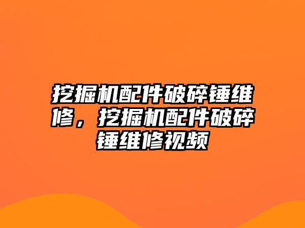 挖掘機(jī)配件破碎錘維修，挖掘機(jī)配件破碎錘維修視頻