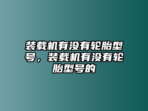 裝載機(jī)有沒有輪胎型號(hào)，裝載機(jī)有沒有輪胎型號(hào)的