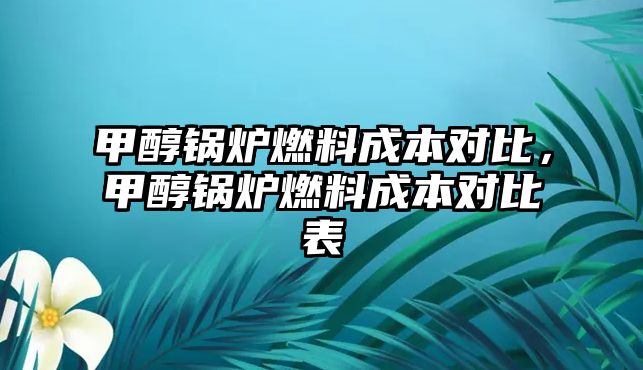 甲醇鍋爐燃料成本對比，甲醇鍋爐燃料成本對比表