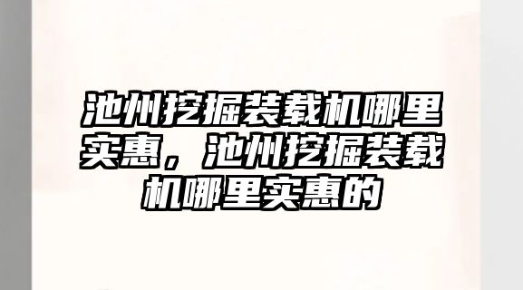 池州挖掘裝載機哪里實惠，池州挖掘裝載機哪里實惠的