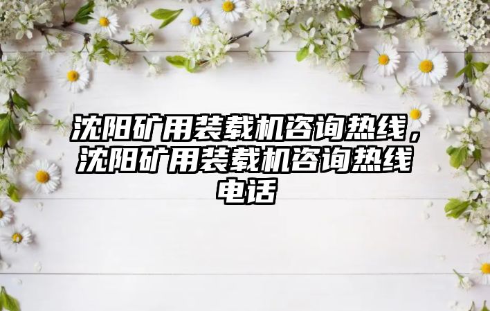 沈陽礦用裝載機咨詢熱線，沈陽礦用裝載機咨詢熱線電話