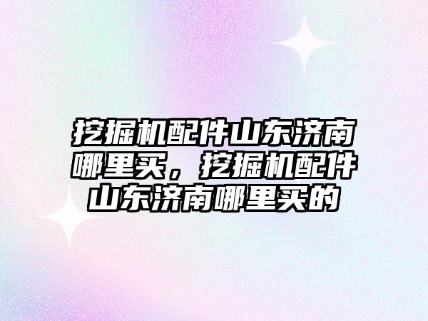 挖掘機配件山東濟南哪里買，挖掘機配件山東濟南哪里買的