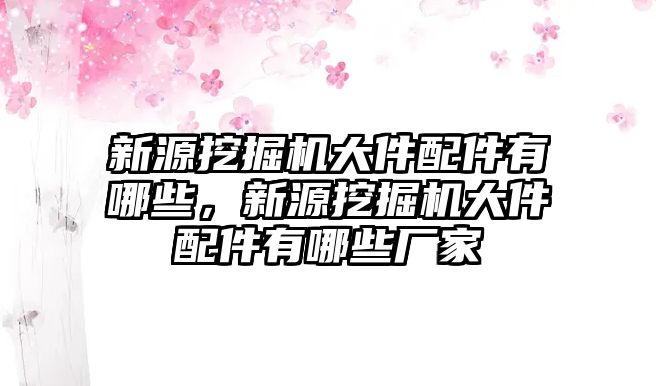 新源挖掘機(jī)大件配件有哪些，新源挖掘機(jī)大件配件有哪些廠家