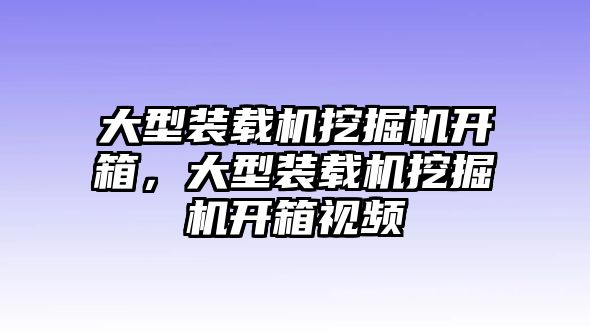 大型裝載機(jī)挖掘機(jī)開箱，大型裝載機(jī)挖掘機(jī)開箱視頻