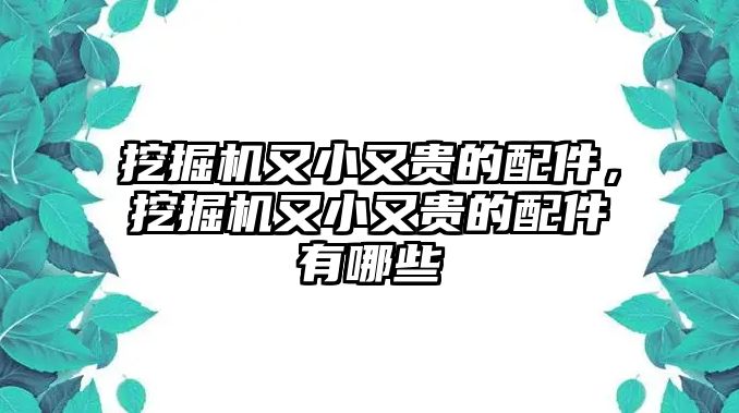 挖掘機又小又貴的配件，挖掘機又小又貴的配件有哪些