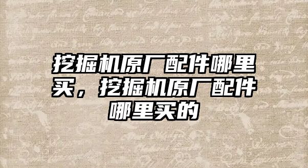 挖掘機(jī)原廠配件哪里買，挖掘機(jī)原廠配件哪里買的