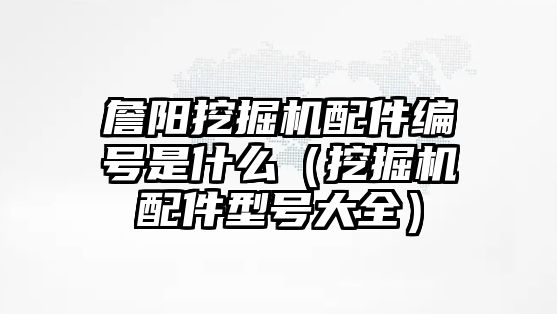 詹陽(yáng)挖掘機(jī)配件編號(hào)是什么（挖掘機(jī)配件型號(hào)大全）