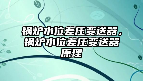 鍋爐水位差壓變送器，鍋爐水位差壓變送器原理