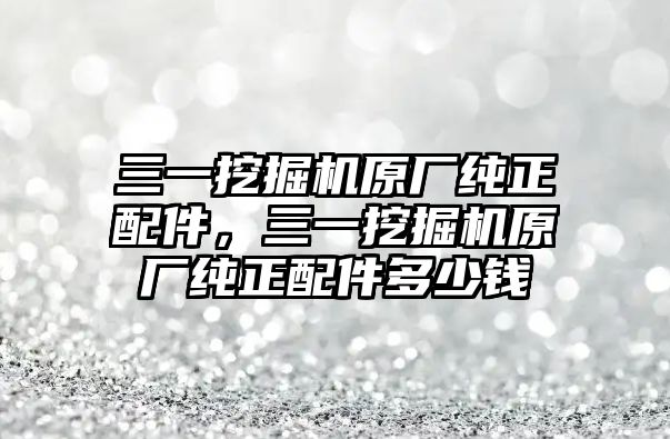 三一挖掘機(jī)原廠純正配件，三一挖掘機(jī)原廠純正配件多少錢