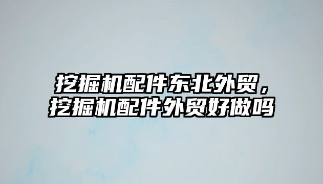 挖掘機配件東北外貿(mào)，挖掘機配件外貿(mào)好做嗎