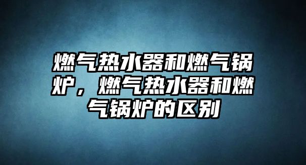 燃氣熱水器和燃氣鍋爐，燃氣熱水器和燃氣鍋爐的區(qū)別