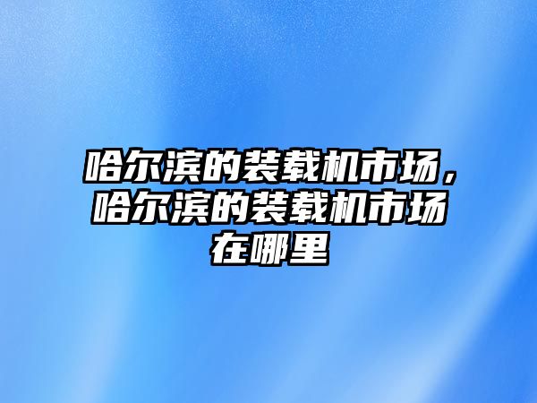 哈爾濱的裝載機(jī)市場(chǎng)，哈爾濱的裝載機(jī)市場(chǎng)在哪里