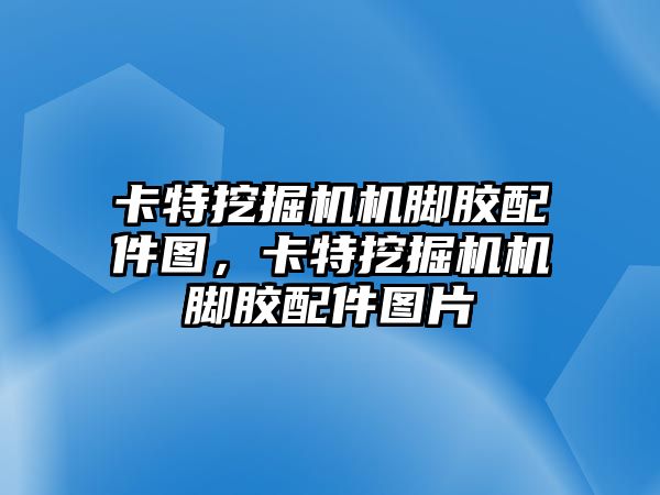 卡特挖掘機機腳膠配件圖，卡特挖掘機機腳膠配件圖片