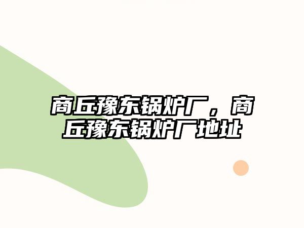 商丘豫東鍋爐廠，商丘豫東鍋爐廠地址